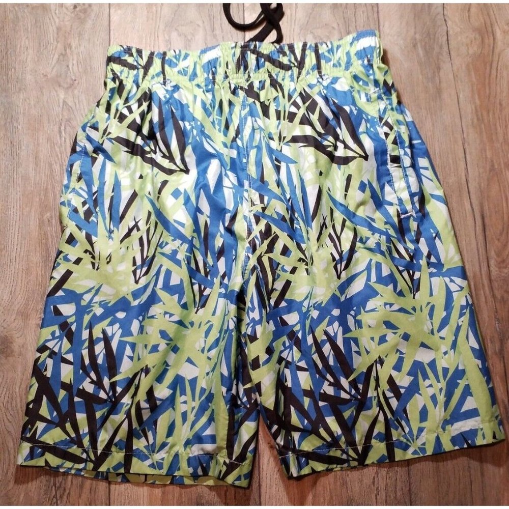 Original Deluxe Mens Medium Board Shorts Swim Jungle Leaf Print 30" to 36" Waist